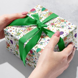 Jillson Roberts Gift Wrap, Beautiful Birthday White, Half Ream 417 feet x 24 inches