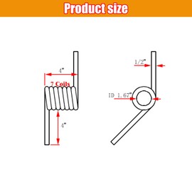 SHOOSHINE Heavy Duty Trailer Ramp Springs,Left & Right Trailer Coil Springs for RS16933LH & RS16933RH Trucks Trailer Gate Lift Assist 1-1/2" Shaft