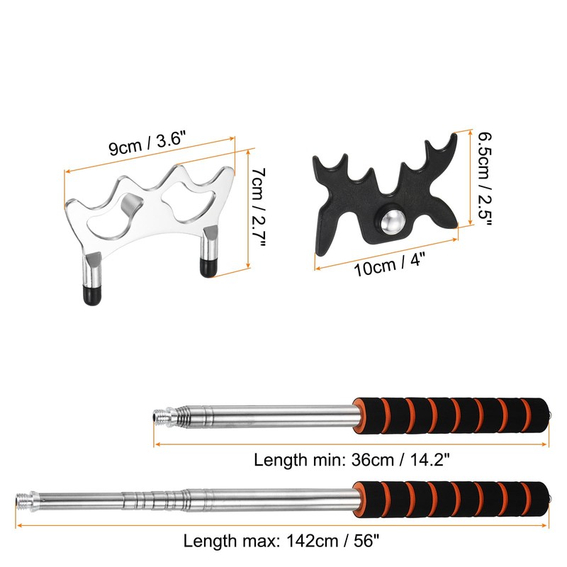 PATIKIL Retractable Billiards Cue Stick Bridge, EVA Pool Cue Accessory