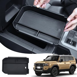 Armrest Box Partition Storage Box Bracket for 2024-Present Toyota Land Cruiser 250 1958 Prado Lc250 Central Console Manager Container Tray Internal Modification Accessories