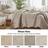 WARMDERN Ultrasonic Khaki Velvet Quilt Set King Size, Geometric Textured