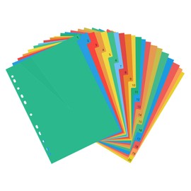PLAFOPE Divisores De Páginas De Plástico Colorido De Páginas Separadores De Archivos Para Organización Y Clasificación Para Cuadernos Y Carpetas