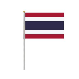 Pandiui23 20 Pcs Thailand Crank Flags Portable Mini Flag Thailand 5.5 x 8.2 Inch Red White Blue Patriotic for Holidays Festival Parades Decorations