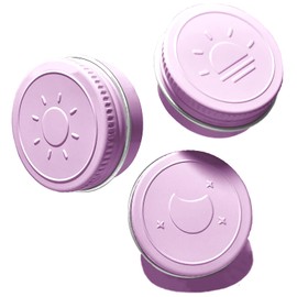 ADHYRO Extra Small Single Pill Box for Purse (3 Pack), Aluminum Screw Top Pill Container, 3 Times a Day Portable Waterproof Single Pill Case for Vitamins, Fish Oils, Supplements (Light Purple)