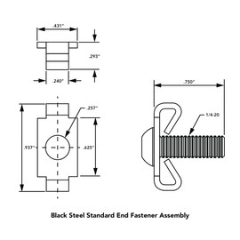 8020, 3381, 10 Series 1/4-20 Standard End Fastener and Screw Hardware Combo - T Slot Accessories for Aluminum Extrusion - 90 Degree Joint HW 80/20 (4 Pack)