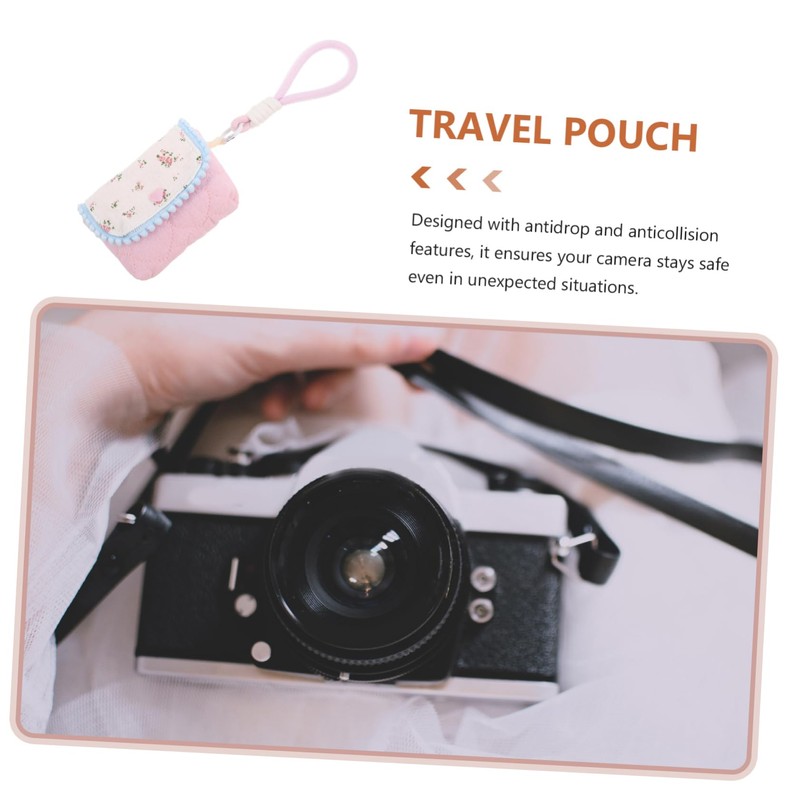 Ipetboom Small Cotton Camera Pouch: Travel Storage Bag Protection Organizer