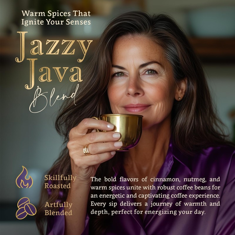Jazzy Java – Spiced & Nutty Flavored Whole Bean Coffee