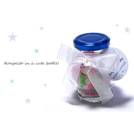 HOSHINOUTAGE Konpeito Japanese Star Sugar Candy Round Glass Bottle (Sakura)