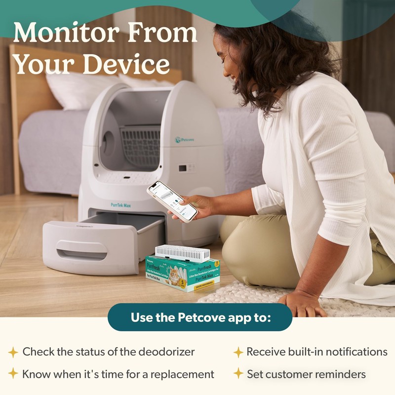PetCove PurrTek Max Cat Litter Box Filters Replacements | Activated