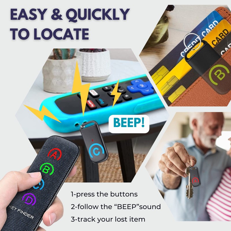 Key Finder Locator: EIRIX New Fabric Wireless Slim RF Key
