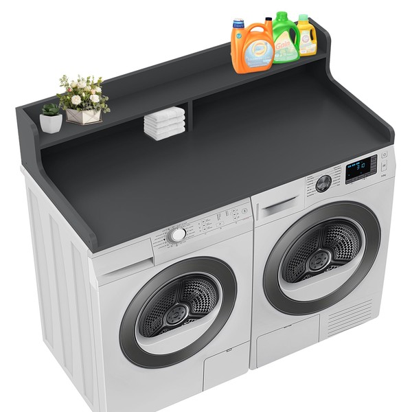 Washer Dryer Countertop with 2-Tier Shelf, 54" W X 27.5"