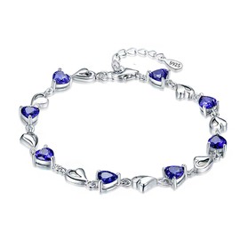 findout White Austrian Crystal Shiny Bracelet Bangle for Women Girls (f1793), Crystal