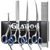 Dog Grooming Scissors Kit with Safety Round Tips, GLADOG Professional