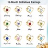 RIVIKO Love Heart Earrings For Women 925 Sterling Silver Gold