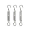 PATIKIL M4 Hook & Eye Turnbuckle, 3 Pcs Stainless Steel