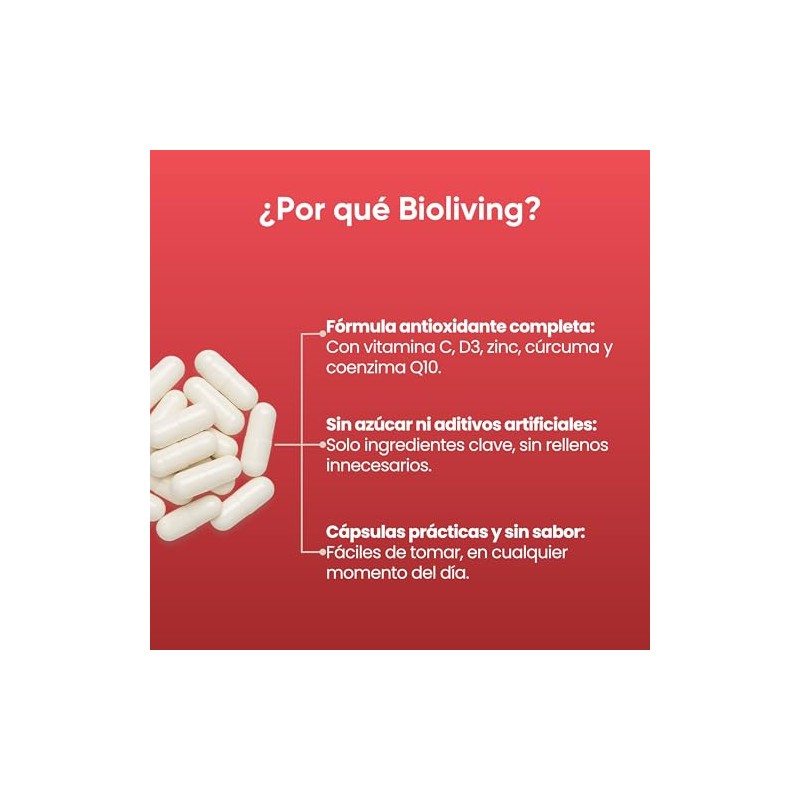 Immune Boost Bioliving | Suplemento Alimenticio con Vitamina C, D3,