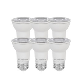 Luminus Led PAR16 Bulb 50W Equivalent (7W) 500 Lumens, 25000 Hour Lifespan, Dimmable, 3000k Bright White, 6 Pack