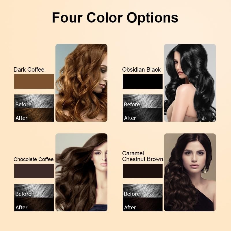 Yiciani Coffee Hair Dye Shampoo for Gray Hair Coverage, Coffee