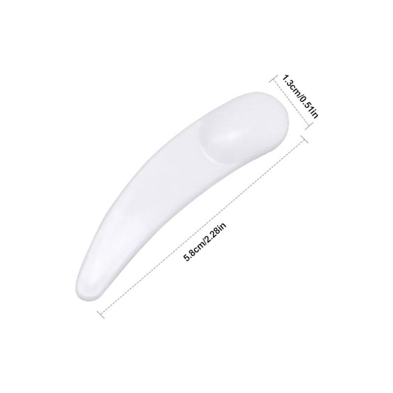 50pcs Curved Disposable Facial Cream Spatulas for Waxing and Makeup