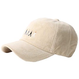 RaOn womens B187 Beatles Abbey Road Homage Character Corduroy Ball Baseball Truckers Cap, Beige, 6 7/8-7 3/8