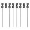 8Pcs Stainless Steel Creative Koala Cocktail Picks Reusable Toothpicks Fruit