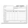 Cherry Carbonless NCR Weekly Timesheet Duplicate Book A4 50 Sets