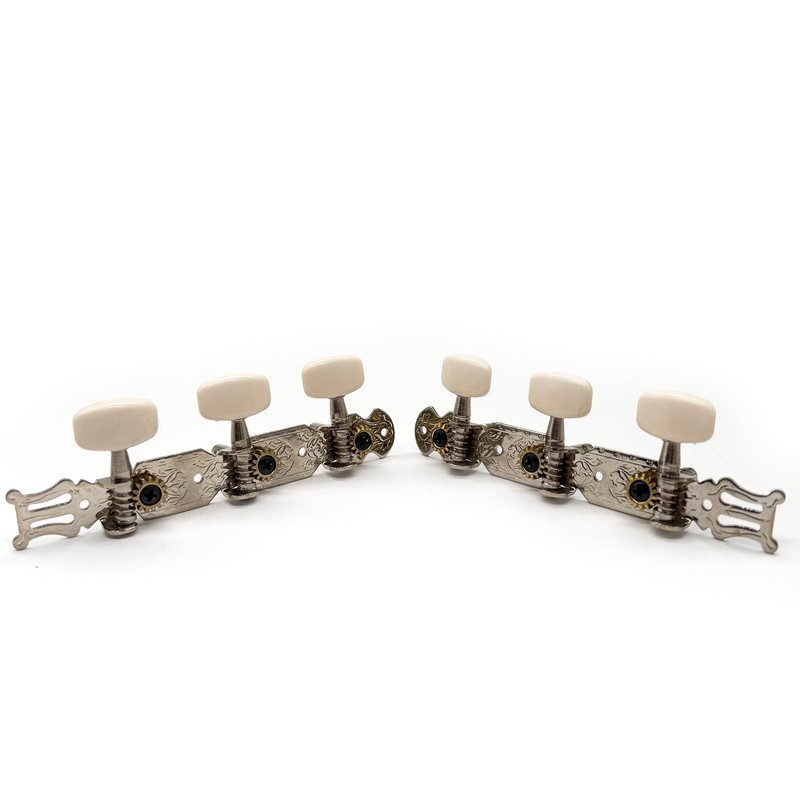 harpfeas 3-on-a-plate Guitar Tuning Pegs Chrome Plated Machine Heads Keys,
