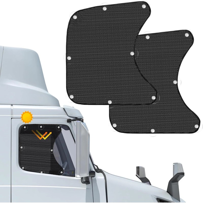 2Pcs For Semi-Truck Car Side Window Sun Shade Cover Shield