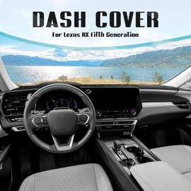 FIILINES Dash Cover for 2023-2025 Lexus RX RX350 RX350h RX500h, Dashboard Mat Accessories Dash Cover Sunshade Nonslip Mesh Protector No Glare Black