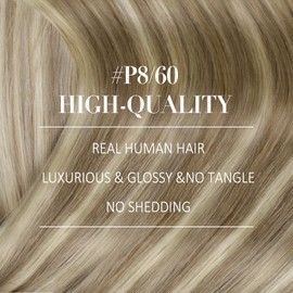 YoungSee Nano Ring Hair Extensions Blonde Highlight Nano Beads Extensions Light Brown Highlight Platinum Blonde Nano Link Extensions Real Human Hair 24In Nano Tip Extensions 50G 50S