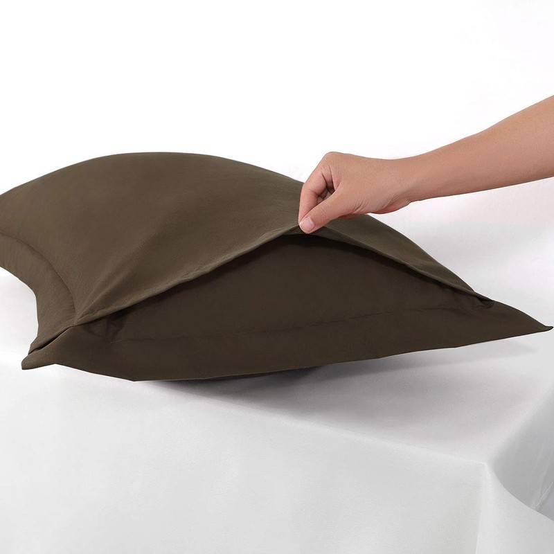 PiccoCasa Pillow Shams Double Brushed Microfiber, 2 Packs Pillowcases with