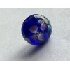 Handmade 3 Handmade Lampwork Glass Deep Blue Encased Rose Flower
