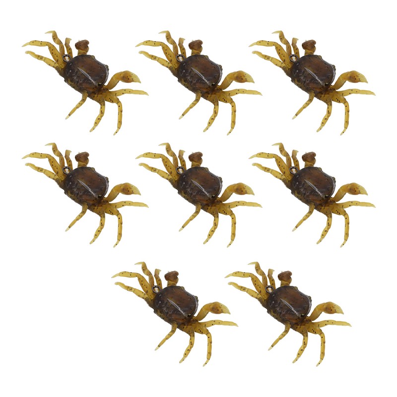 8Pcs Artificial Crab Bait 13cm 33.5g Simulation Crab Soft Lure