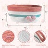 SHIANCE&LI Small Woven Basket Cute Cotton Rope 12"x 8" x