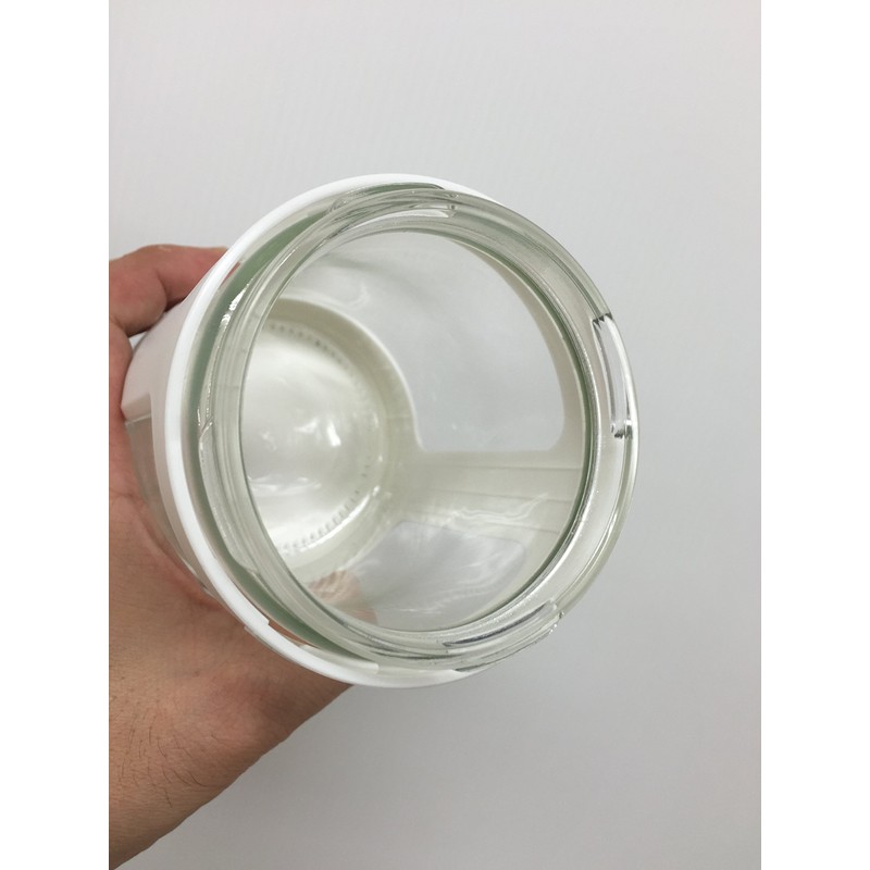 Asbel Glass Condiment Pot Mini "Forma" White 1130