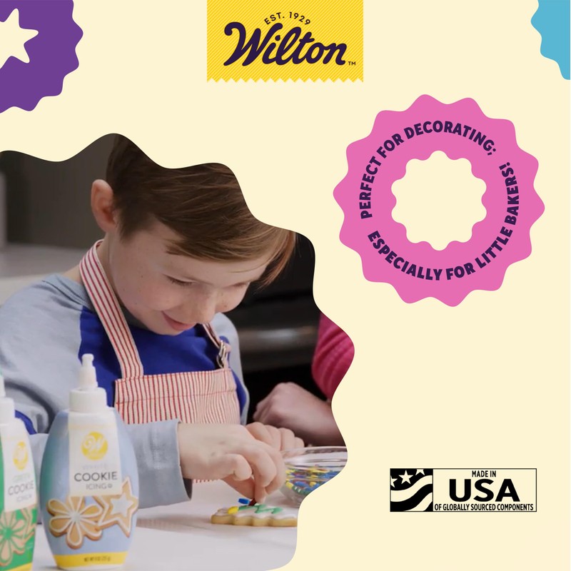 Wilton Cookie Icing, Fast-Drying Squeeze Bottle Icing for Decorating Sugar