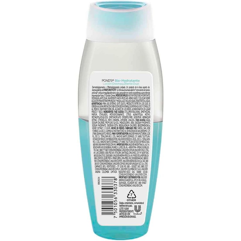 Loción Desmaquillante Dual Pond's Bio-Hydratante 200 ml