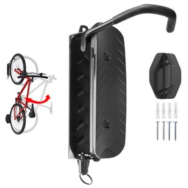 JAGASOL Swivel Bike Wall Mount, Vertical Bike Rack for Garage, Space-Saving Bike Storage and Hanger with Gear Position Lock, Supports Up to 66 lbs, Black