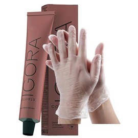 IgoraColor 10-5-12 Light Brown Cendre Ash Permanent Hair Color 2 Fl Oz with Clear Powdered Medium Vinyl Gloves (Bundle)