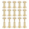 sourcing map 30Pack Brass Chicago Screws, 8x6mm Flat Head Screw