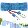 20M Polyester Washing Line Rope,10MM Heavy Duty Clothes Line with