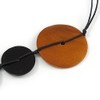 Avalaya Brown/Black Coin Shape Shell Bead Cord Necklace - 76cm