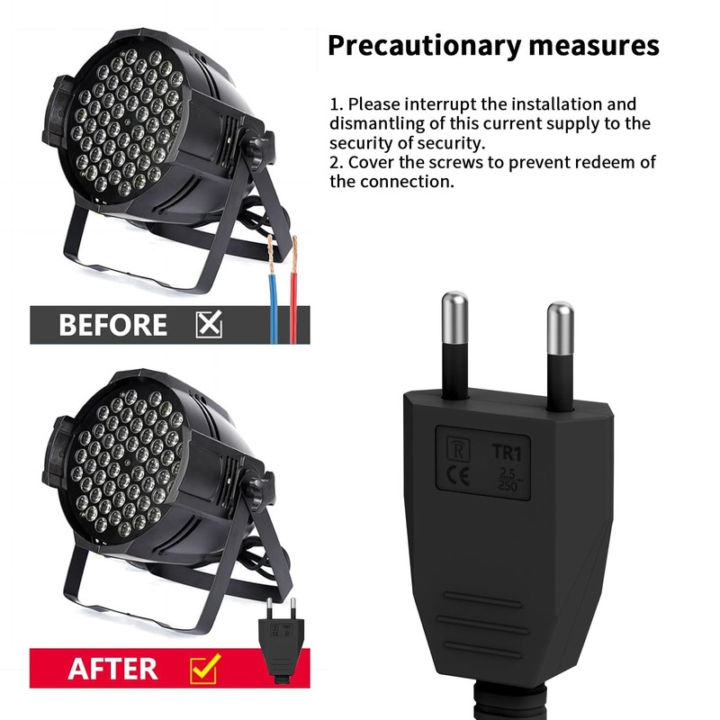 8 pieces Euro plug flat, Euro plug flat 250 V