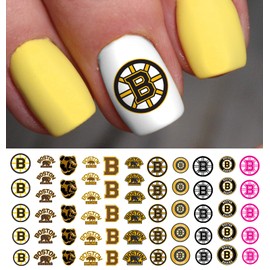 Sports Team for Boston , MA Hockey Waterslide Nail Art Decals - Salon Quality!
