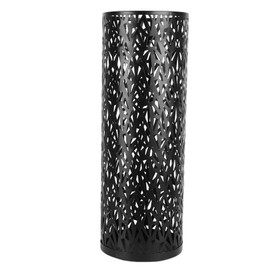 Umbrella Stand Rack for Entryway Metal Hollowed Freestanding Round Umbrella Holder Organizer Bin for Home Hotel Office Decor Black M