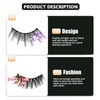 Mikinona 3 Pack Decorative False Lashes Natural Look Glitter Fluorescent