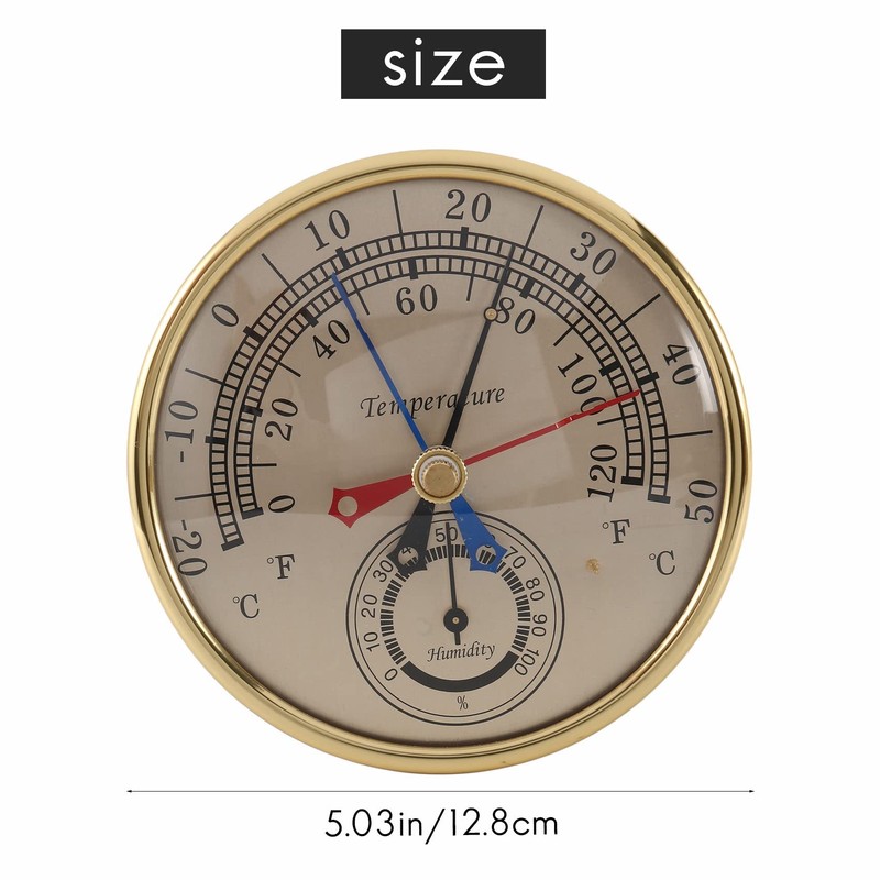 5inch Min Max Thermometer Hygrometer Wall Mount Wall Hang Analog