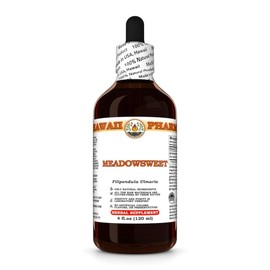 Meadowsweet (Filipendula Ulmaria) Dry Leaf Tincture, Made in Hawaii, Organic Raw Materials, All Natural, Vegan, Pure Liquid Extract - 4 fl.oz