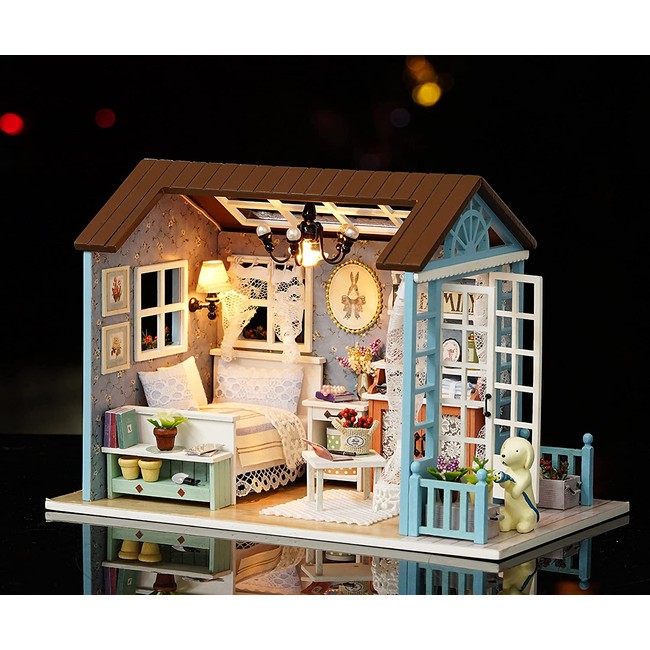 Rylai DIY Miniature Dollhouse Kit with Music Box 3D Puzzle Challenge for Adult Z007