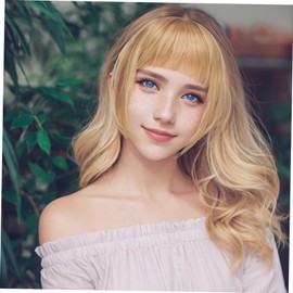 Baluue Clip in Wispy Bangs with Temples Lightweight Synthetic Hair Extensions for Women Easy Application Faux Bangs Clip Fashionable Fringe for Daily Use Special Occasions